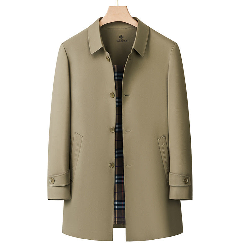 Men's Fashionable Long Coat with Functional Inner Lining Lisslune
