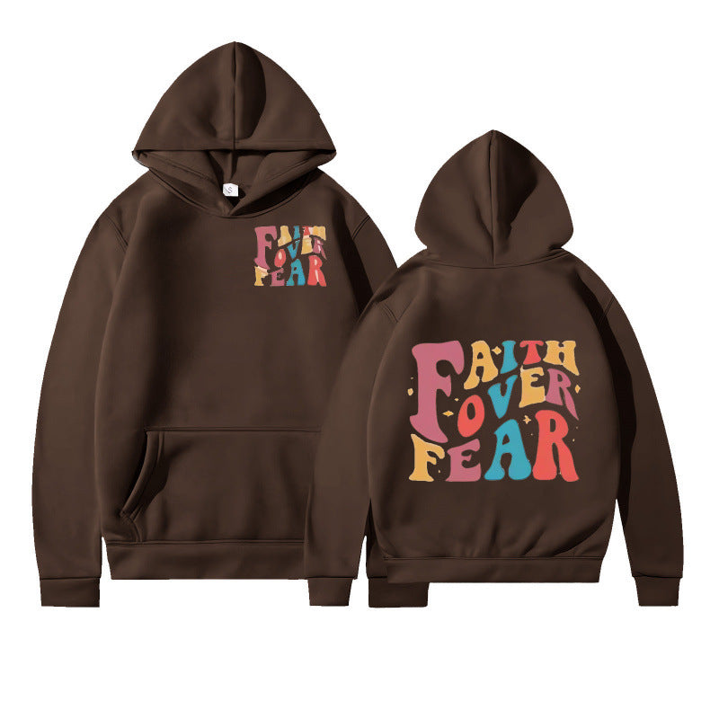 Women's hoodie with creative lettering and soft inner fleece Lisslune