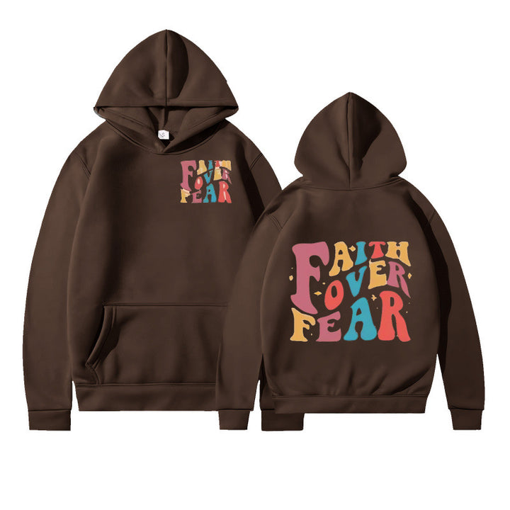 Women's hoodie with creative lettering and soft inner fleece Lisslune