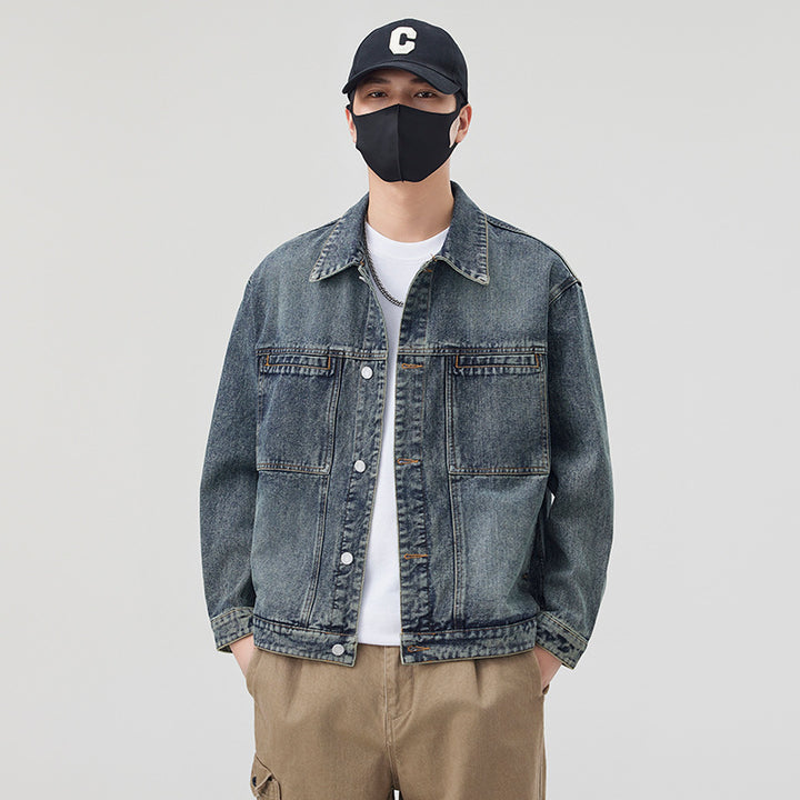 Men's Modern Denim Jacket with Sturdy Details Lisslune