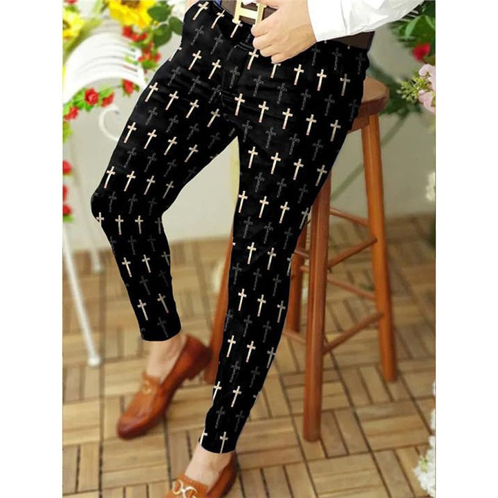 Men's modern cargo pants with cross-pattern and practical cut Lisslune