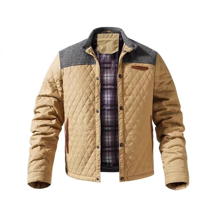 Men's Quilted Transitional Jacket with Fashionable Collar Lisslune