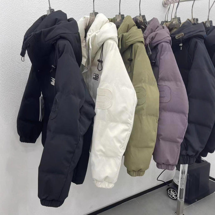 Men's Quilted Winter Jacket with Practical Hood and Durable Outer Material Lisslune