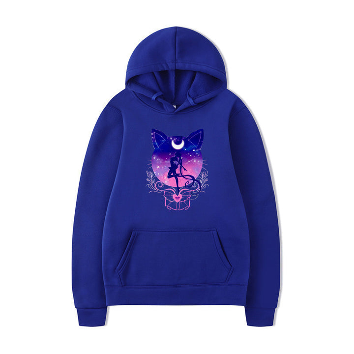 Women's hoodie with artistic cat design and comfortable fit Lisslune