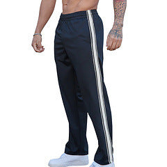 Men's sporty training pants with side stripes Lisslune