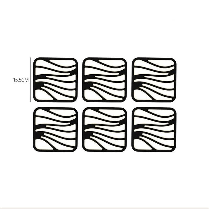 Lisslune | Heat-Resistant Silicone Trivet Coasters – Set of 6