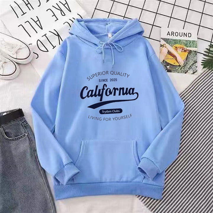 Women's casual hoodie with creative lettering Lisslune