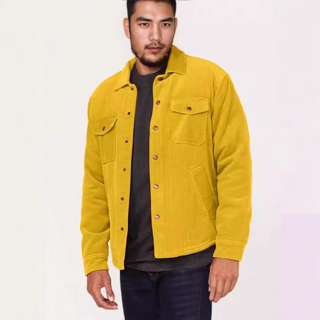 Men's cord jacket with practical chest pockets and soft inner lining Lisslune