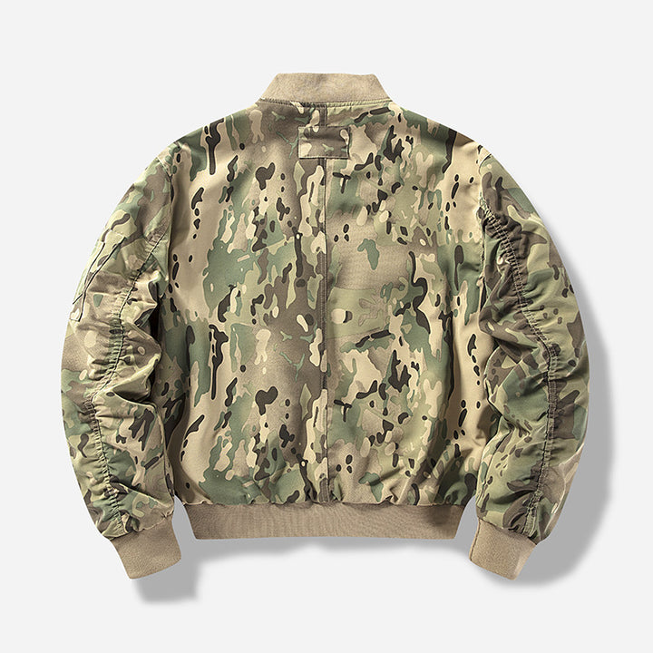 Men's utility bomber jacket with multiple pockets and modular design Lisslune