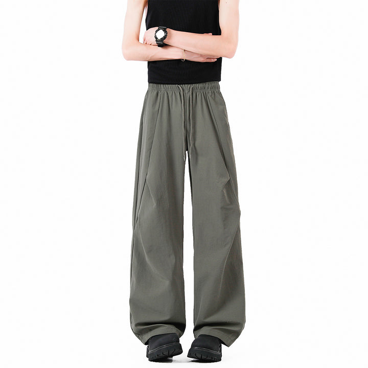 Unisex elegant leisure pants with high waist and loose fit Lisslune