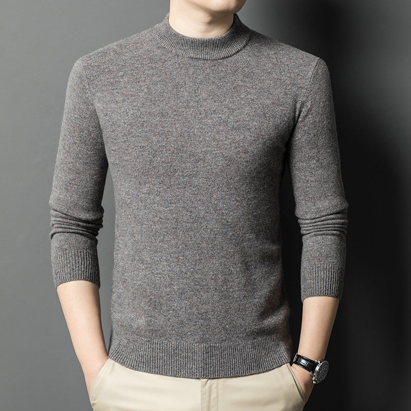Men's fine knit sweater with high collar Lisslune