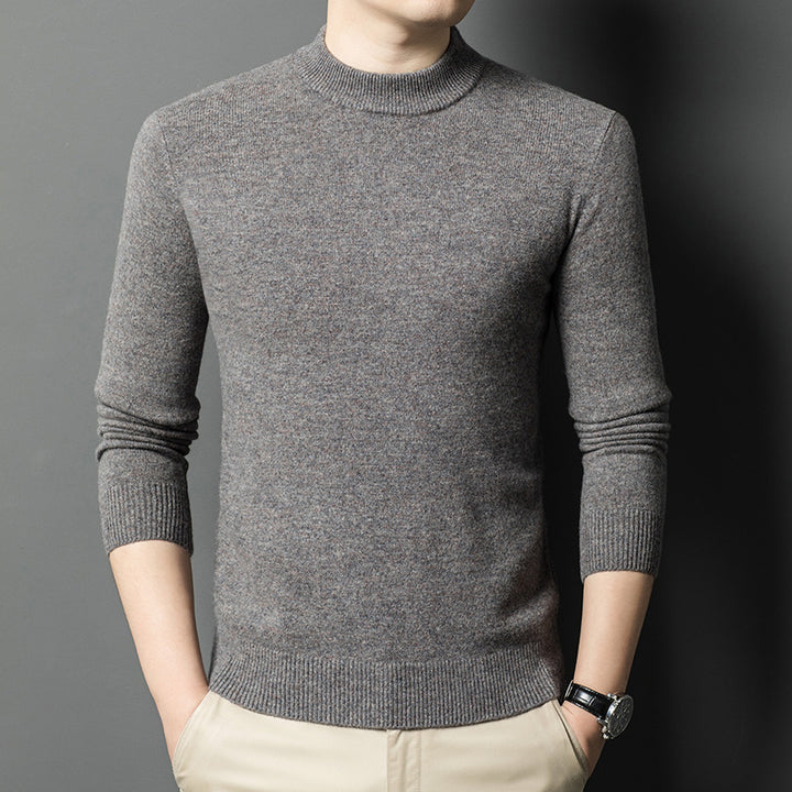 Men's fine knit sweater with high collar Lisslune