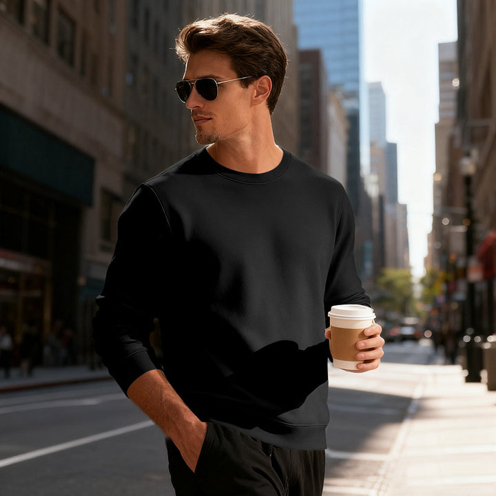 Men's casual sweatshirt with modern cut and comfortable cotton blend Lisslune