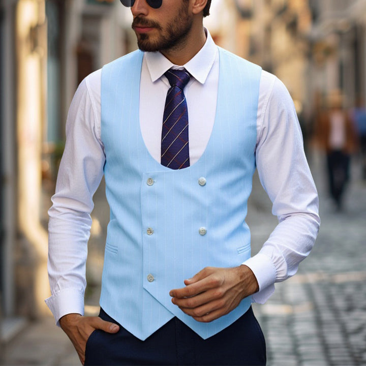 Men's elegant vest with striped design Lisslune