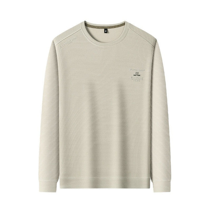 Men's Athletic Long Sleeve Sweater with Textured Design Lisslune