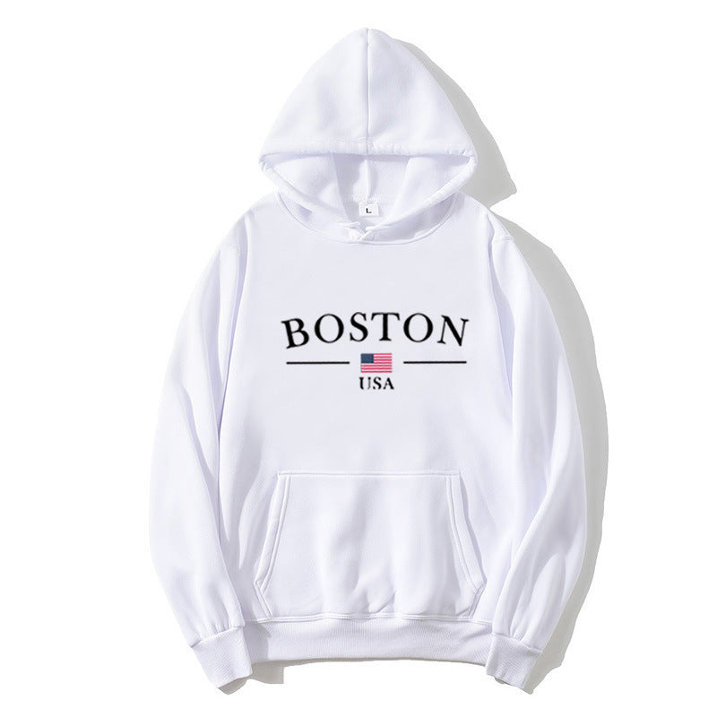 Women's hoodie with Boston print Lisslune