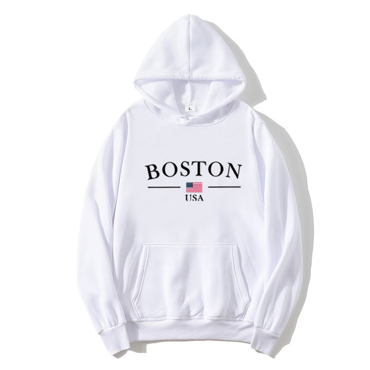 Women's hoodie with Boston print Lisslune