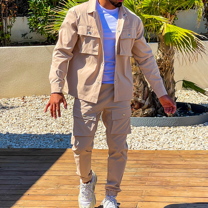 Men's cargo set with practical pockets and modern design Lisslune