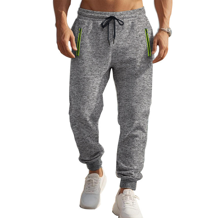 Men's sporty jogging pants with practical zipper and elastic waistband Lisslune