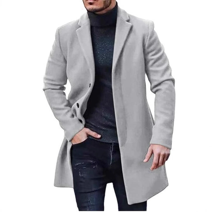 Men's Elegant, Timeless Wool Coat Lisslune