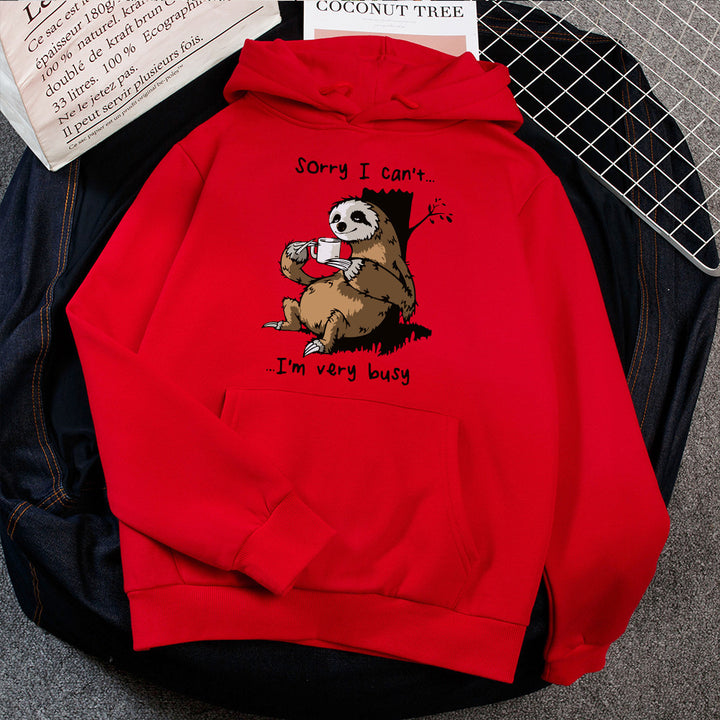 Ladies hoodie with cute animal motif and playful slogan Lisslune