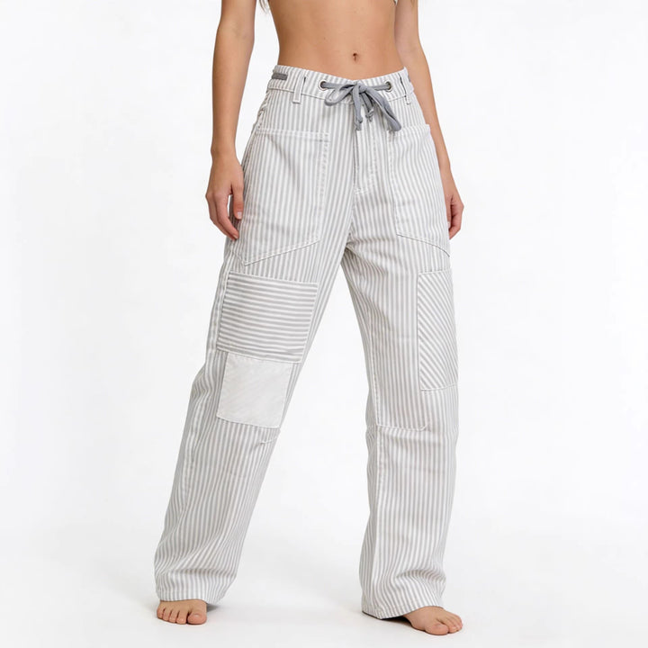 Damen weite Cargo-Hose mit praktischen Taschen und einzigartigem Design Lisslune
