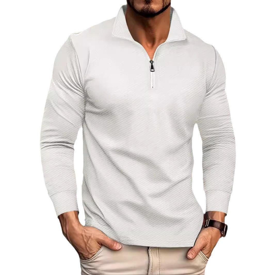 Men's functional pullover with short zipper and breathable material Lisslune