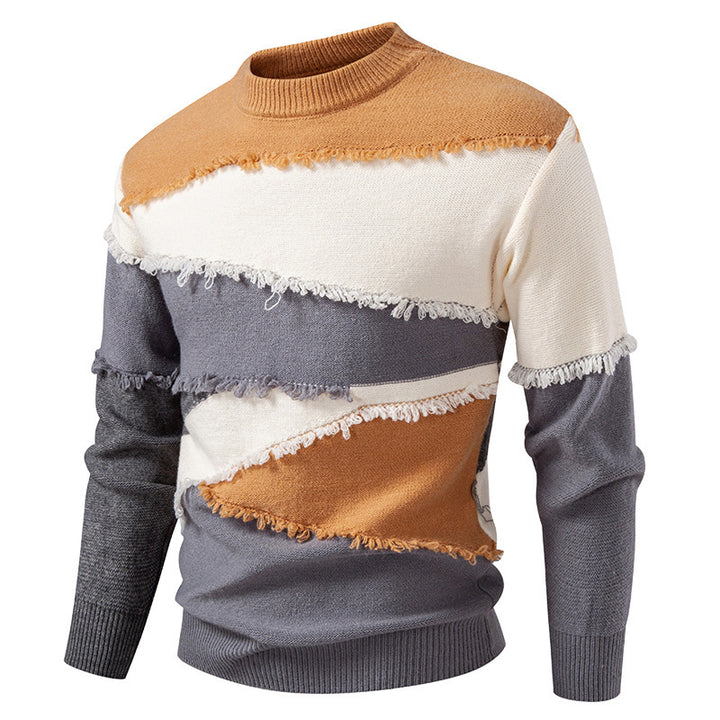 Men's fashionable sweater with fringed details Lisslune
