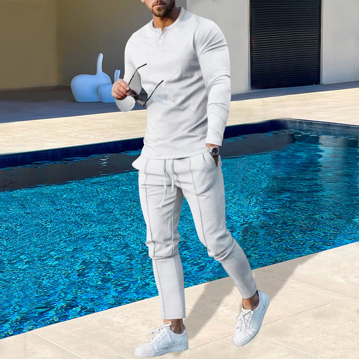 Men's cotton jogging suit with breathable properties and fashionable cut Lisslune