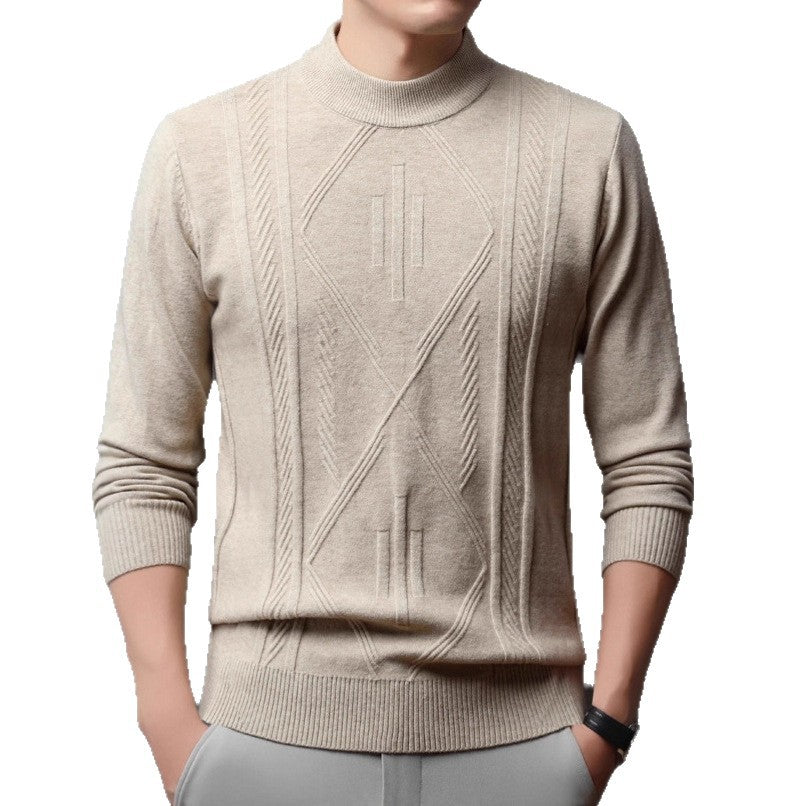 Men's knit sweater with modern structured design Lisslune
