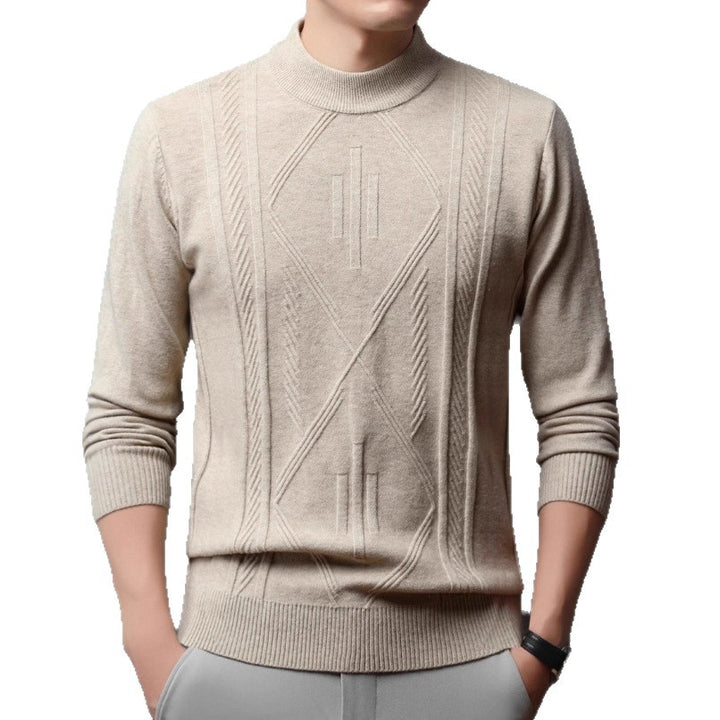 Men's knit sweater with modern structured design Lisslune
