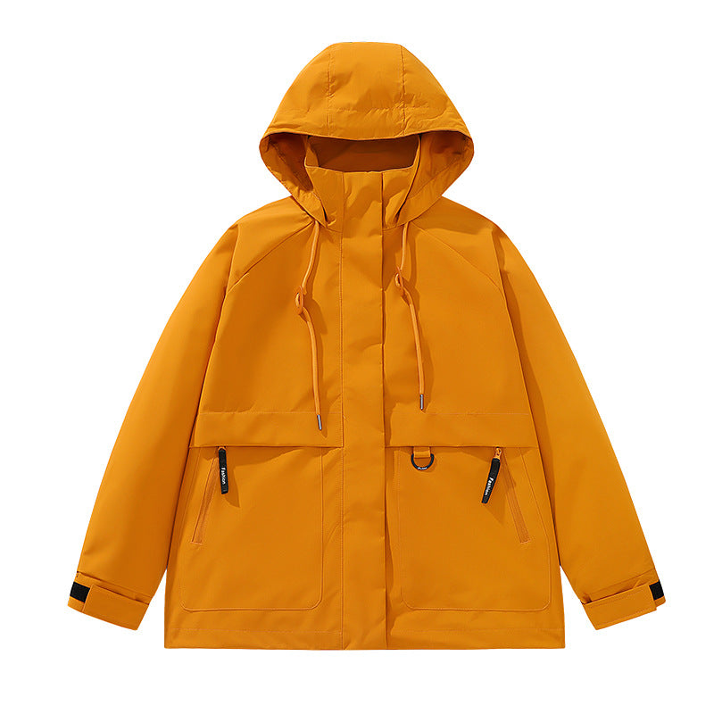 Men's functional leisure jacket with adjustable hood collar and large pockets Lisslune