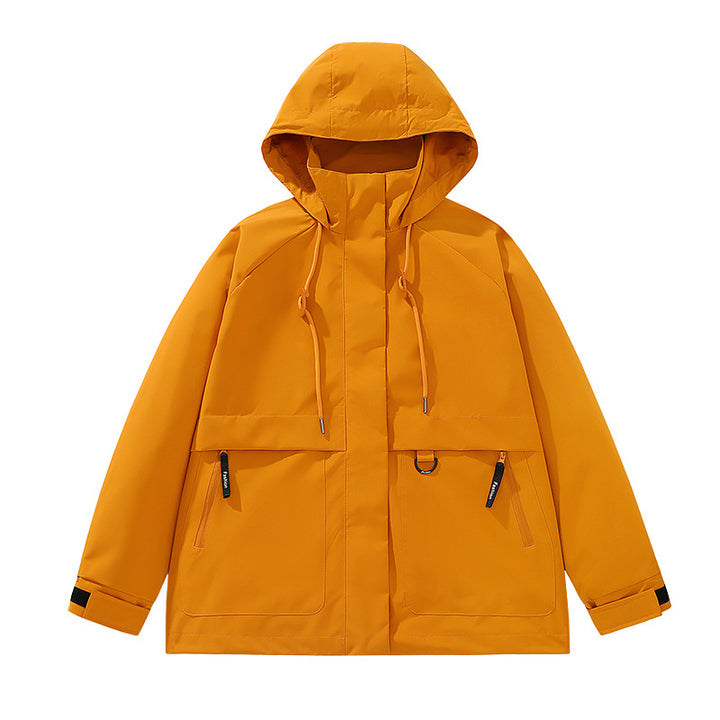 Men's functional leisure jacket with adjustable hood collar and large pockets Lisslune