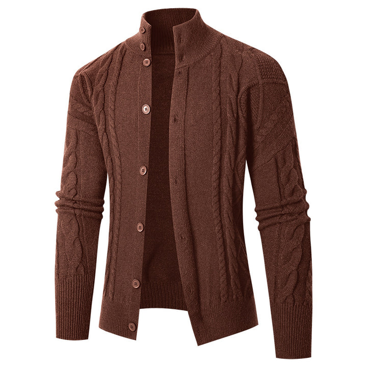 Men's cardigan with elegant cable patterns Lisslune