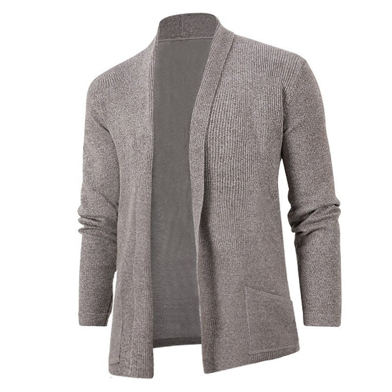 Men's fashionable cardigan with open cut and practical pockets Lisslune