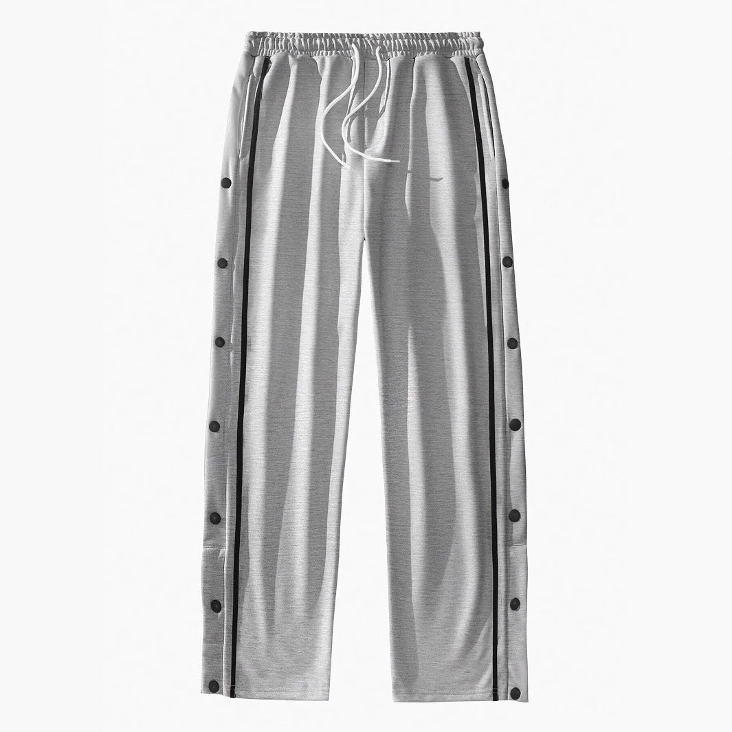 Men's sporty training pants with snap button closure Lisslune
