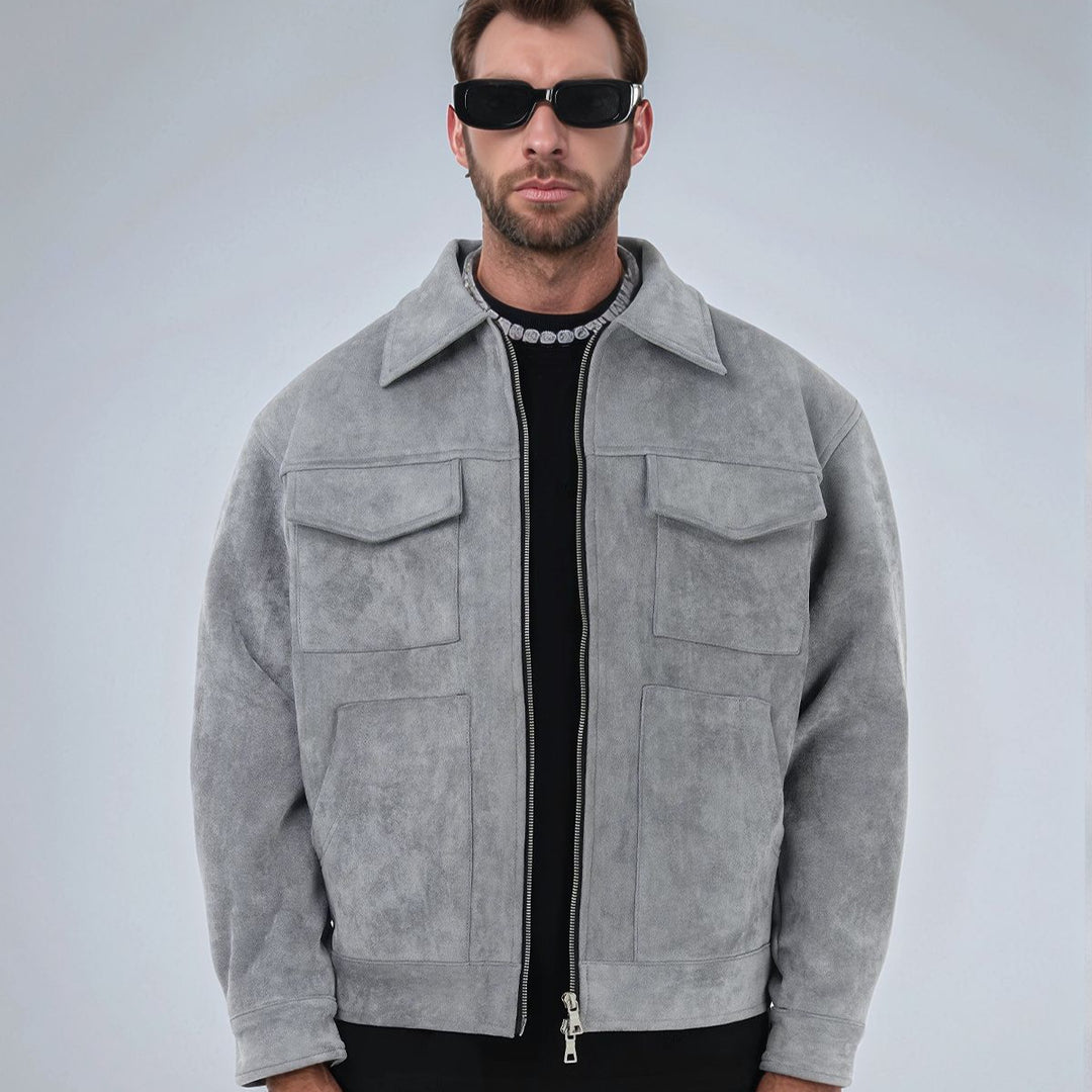 Men's stylish and comfortable transitional jacket with large pockets Lisslune