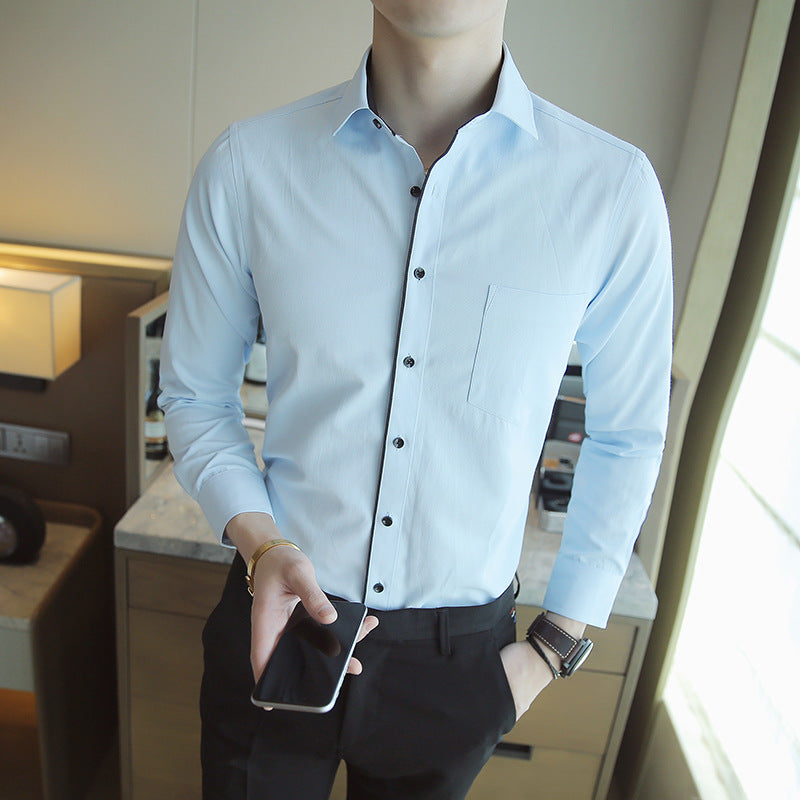 Men's classic long-sleeve cotton shirt Lisslune