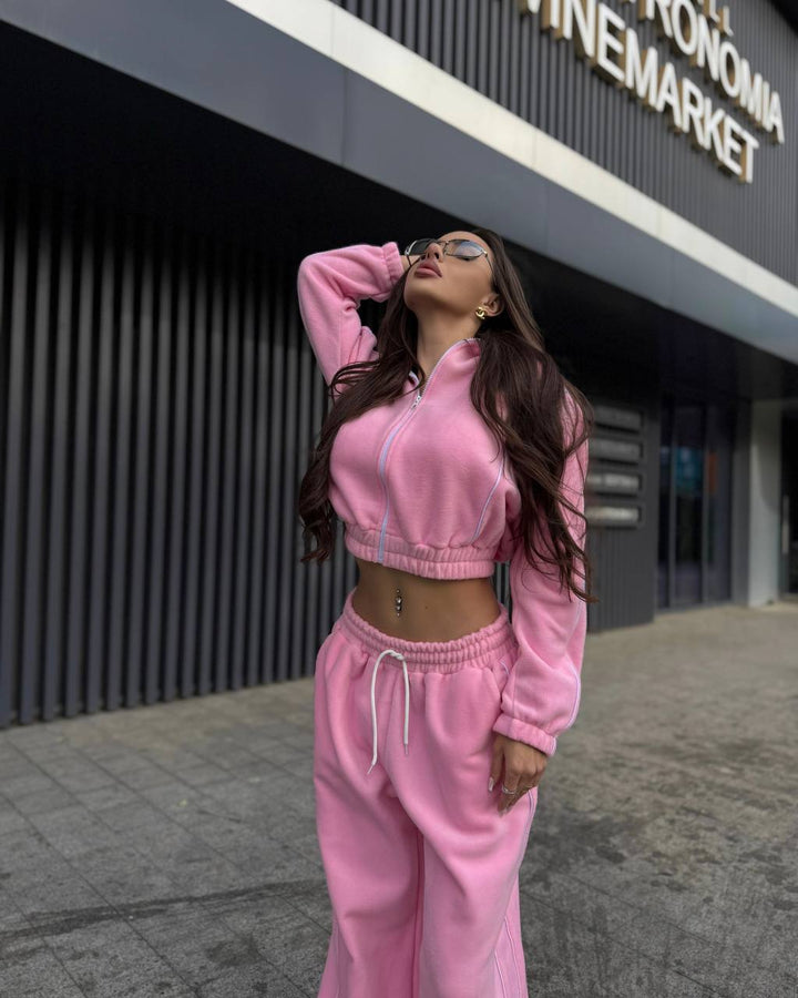 Women's sporty hoodie set with a loose fit Lisslune