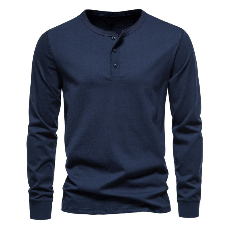 Men's Long Sleeve Shirt with Button Closure and Modern Design Lisslune