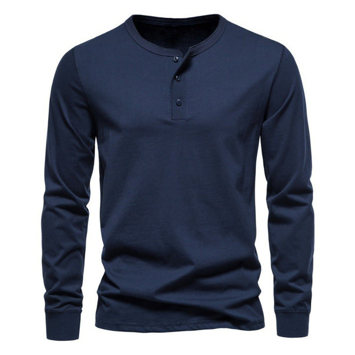 Men's Long Sleeve Shirt with Button Closure and Modern Design Lisslune