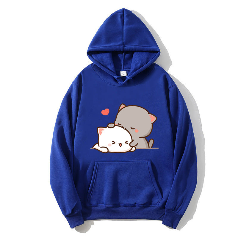 Women's hooded sweatshirt with cute cat design Lisslune