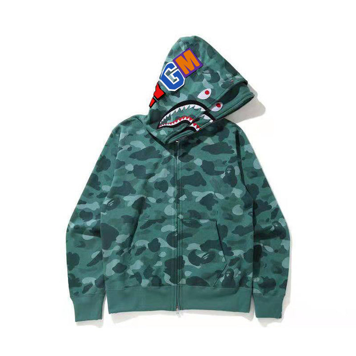 Men's hoodie with a unique camouflage design and a striking zipper Lisslune