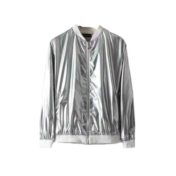 Men's fashionable bomber jacket in shiny design Lisslune