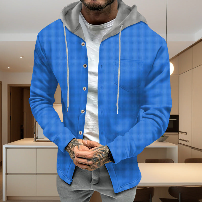 Men's stylish sweatshirt jacket with integrated hood and functional details Lisslune