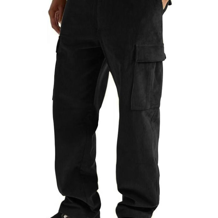 Men's cargo pants with elastic waistband and practical side pockets Lisslune