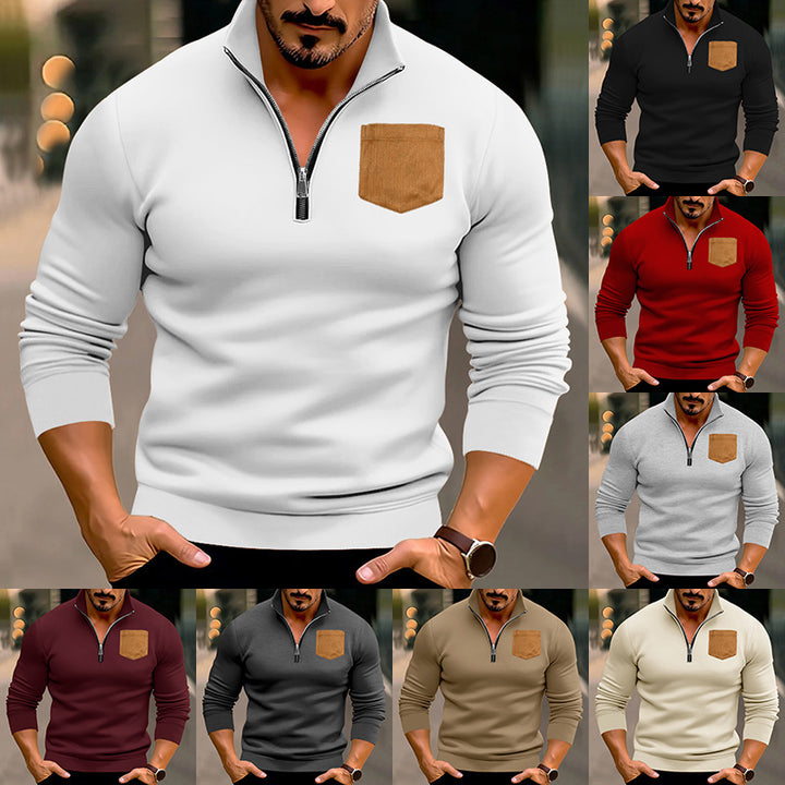 Men's sporty sweater with contrasting pockets Lisslune