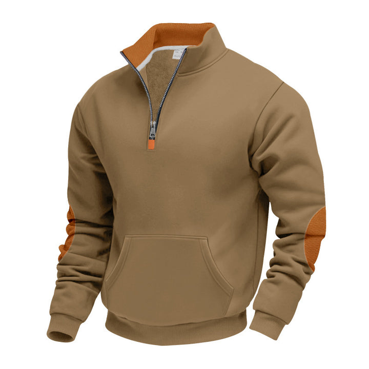 Men's sweater with high collar and trendy zipper Lisslune