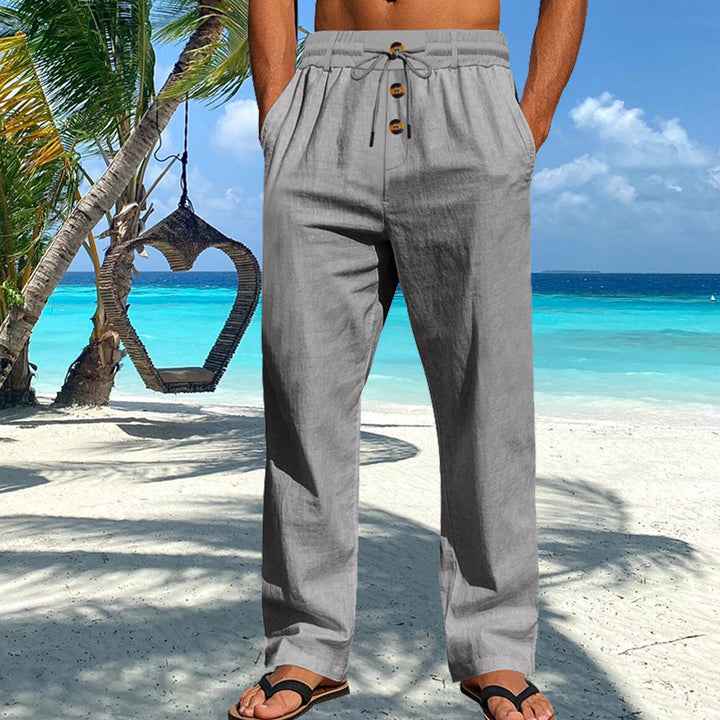 Men's airy beach pants with adjustable drawstring and practical side pockets Lisslune