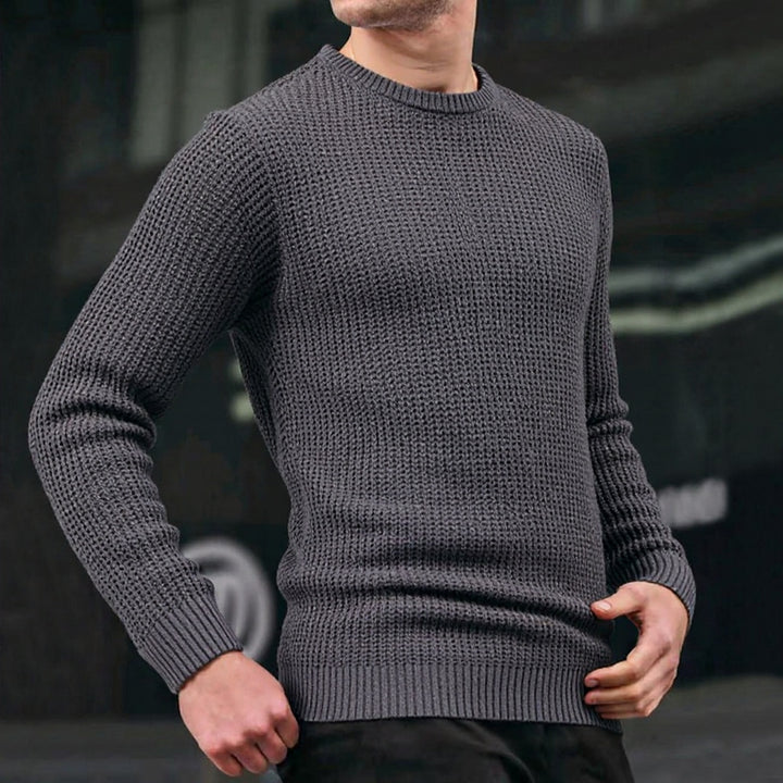 Men's loose-knit sweater with waffle pattern Lisslune